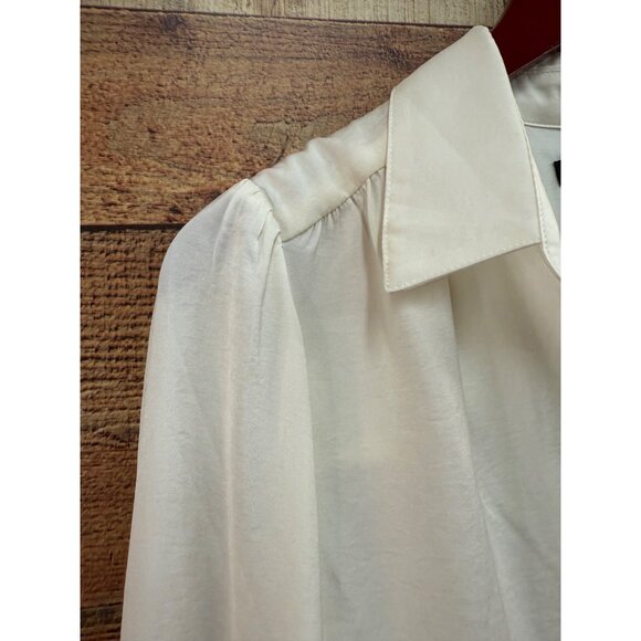 Banana Republic Crepe Volume-Sleeve Blouse Medium Petite - Picture 4 of 10